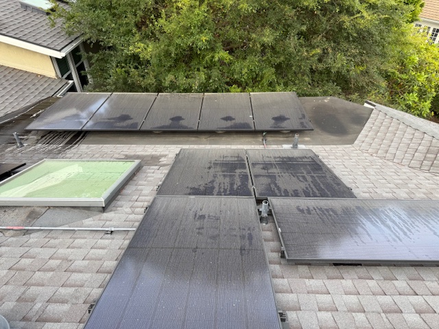 Solar panels — before cleaning