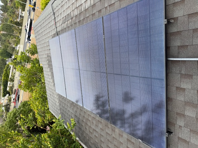 Rooftop solar array — after